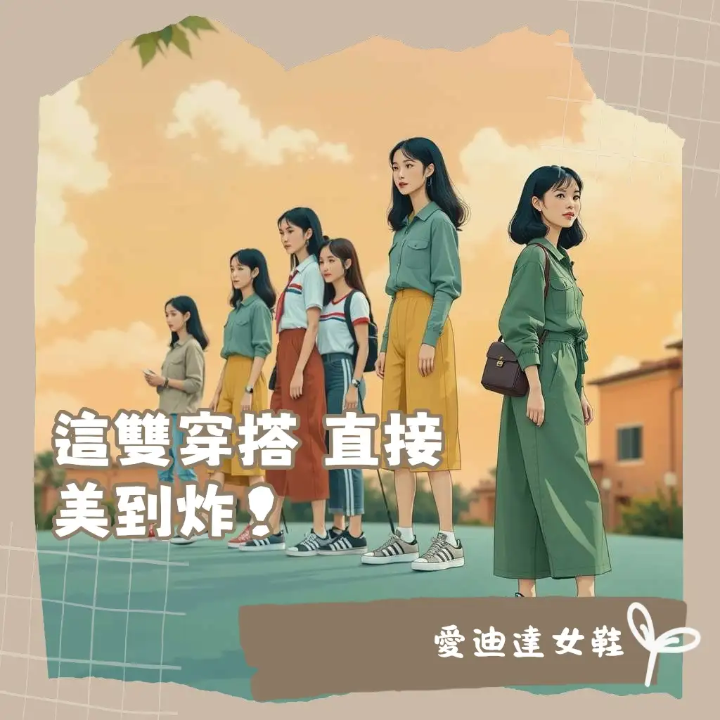 adidas女鞋推薦指南，涵蓋小白鞋、厚底款與慢跑鞋穿搭建議。