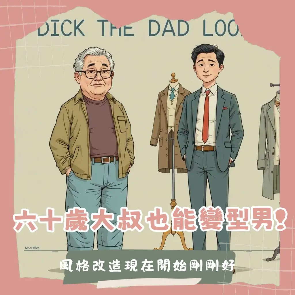 60歲男穿搭指南，教你告別老氣，穿出質感簡潔的熟男時尚。