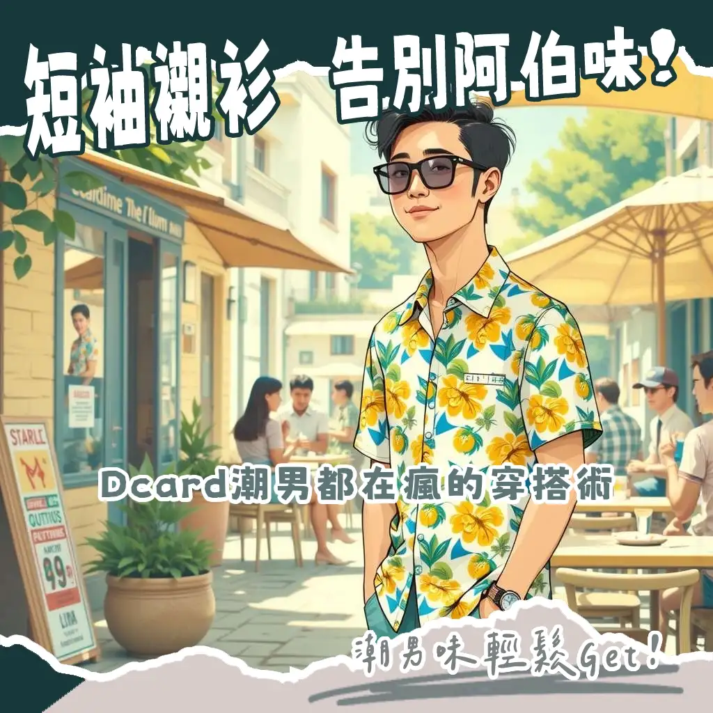 短袖襯衫穿搭男Dcard潮男夏日風格解析，告別阿伯感穿搭指南
