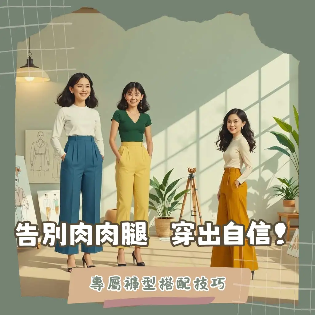 胖子適合穿什麼褲子？棉花糖女孩顯瘦褲子穿搭指南，教你挑選直筒褲、寬褲、煙管褲等修飾身形褲款。