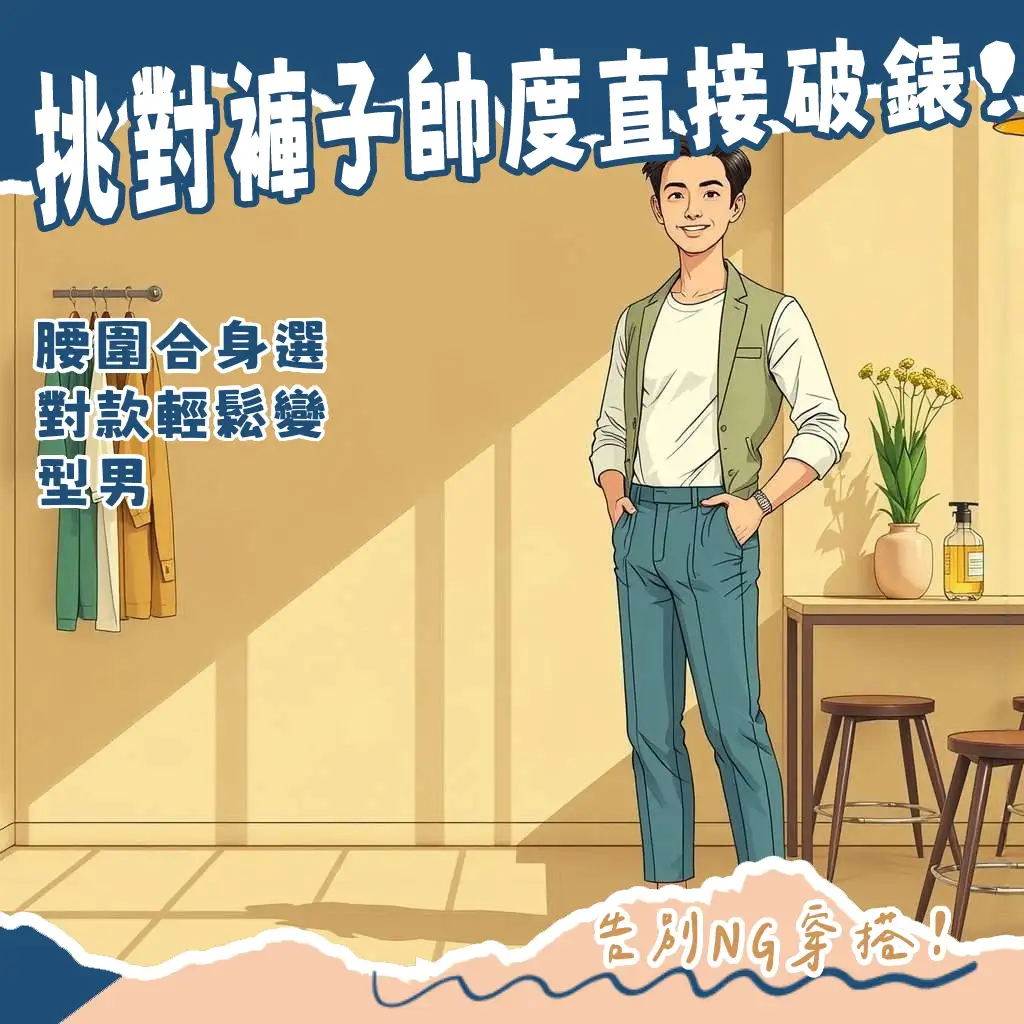 男生穿搭褲子推薦，合身直筒、錐形褲、寬褲、工裝褲版型與材質挑選指南。